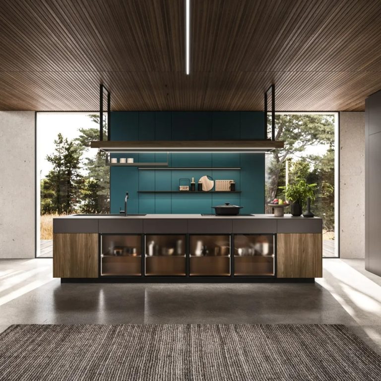 Elegantly Crafted Italian-Style Kitchen Cabinets for a Modern Home