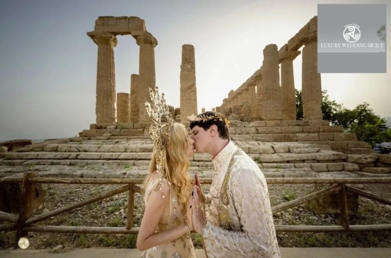 A Dream Sicilian Wedding Backdrop with Sea Views and Old-World Charm