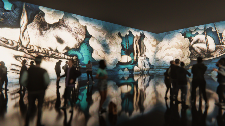 Une immersion lumineuse: voyage sensoriel et art numérique