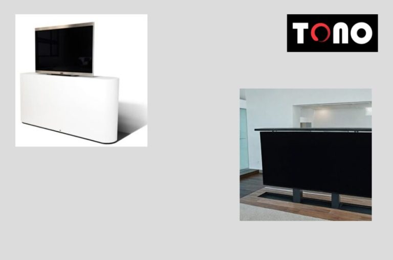 Smart ceiling-mounted projector lift for clean, hidden setup