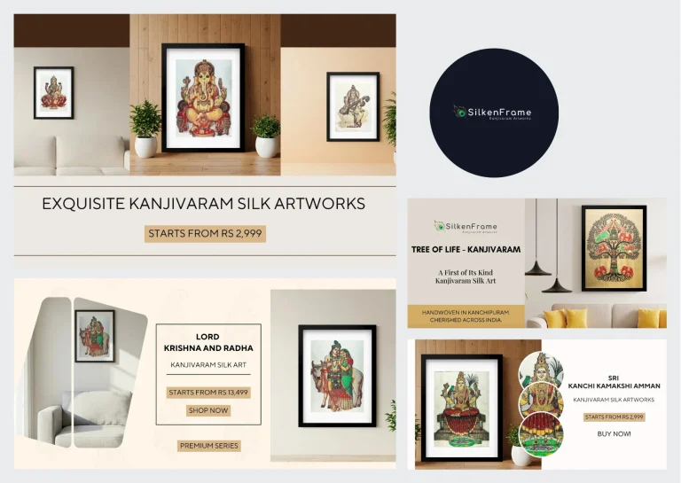 Buy Handcrafted Peacock Silk Frame to Elevate Your Home Decor